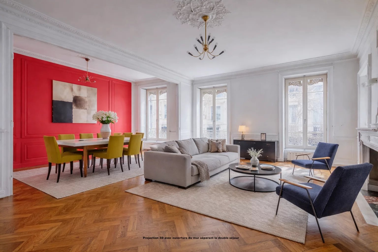 Lyon 3 Préfecture – T6 – 5 chambres – Grand & lumineux