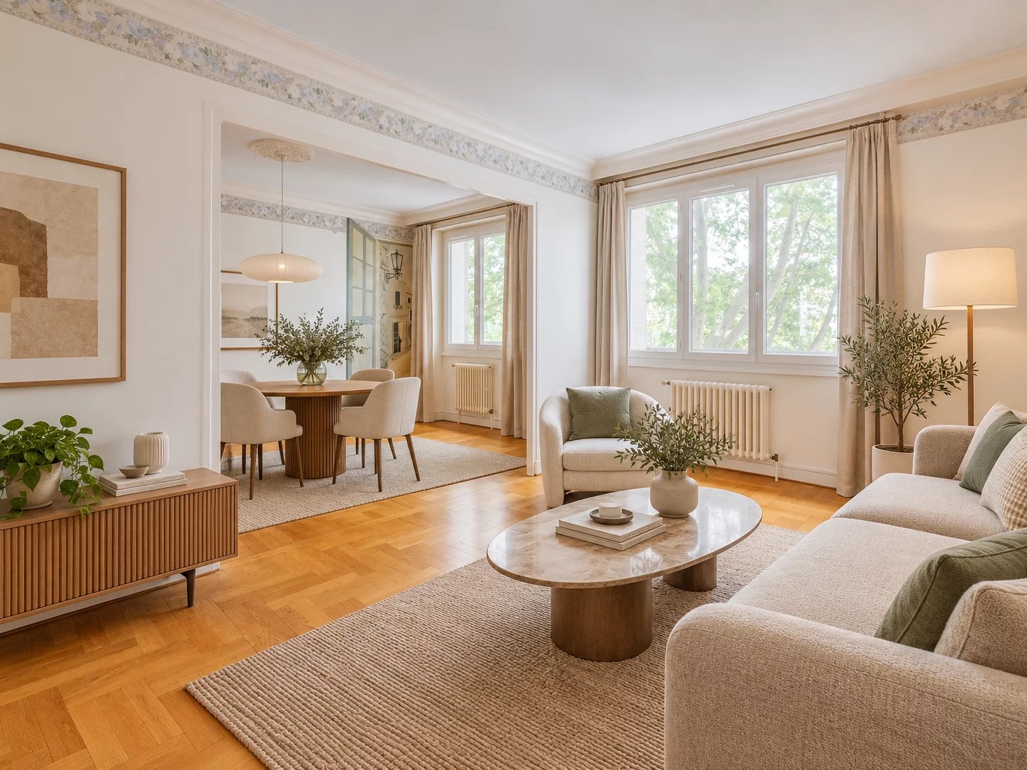 Lyon 6e -Grand T2 traversant- 64 m² – Potentiel T3