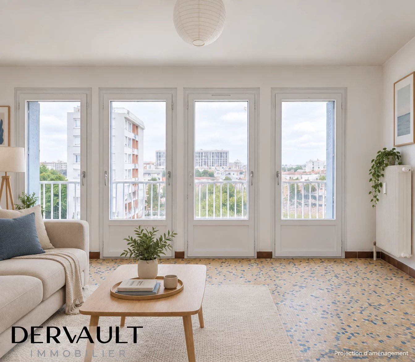 VILLEURBANNE – Studio 31 m² – 8e étage – Vue dégagée